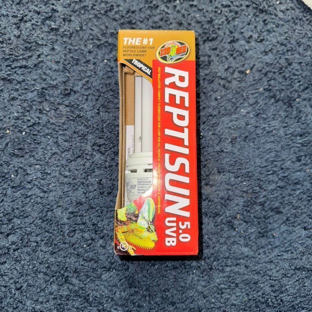 ZOO MED REPTISUN 5.0 MINI COMPACT FLUORESCENT DESERT BULB - 26 WATT - FS-C5 NEW